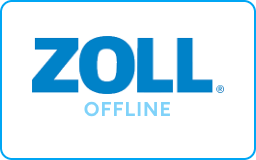 Screenshot: The Observations panel showing the Zoll Offline button, labelled distinctly from the Zoll Online button
