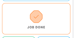 Screenshot: The Job Done button in the sidebar, highlighted in orange