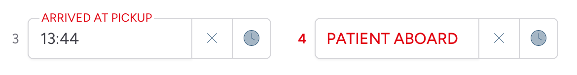 Screenshot: The nine time point fields with the ordinal number beside the next expected field shown in a bold accent colour, and the other numbers shown in muted grey